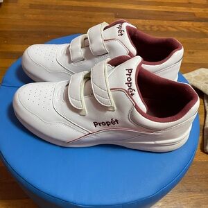 Propet white mens strap shoes